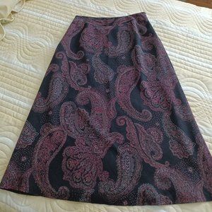Talbots Siz 8 Petite Silk and Wool lined Skirt